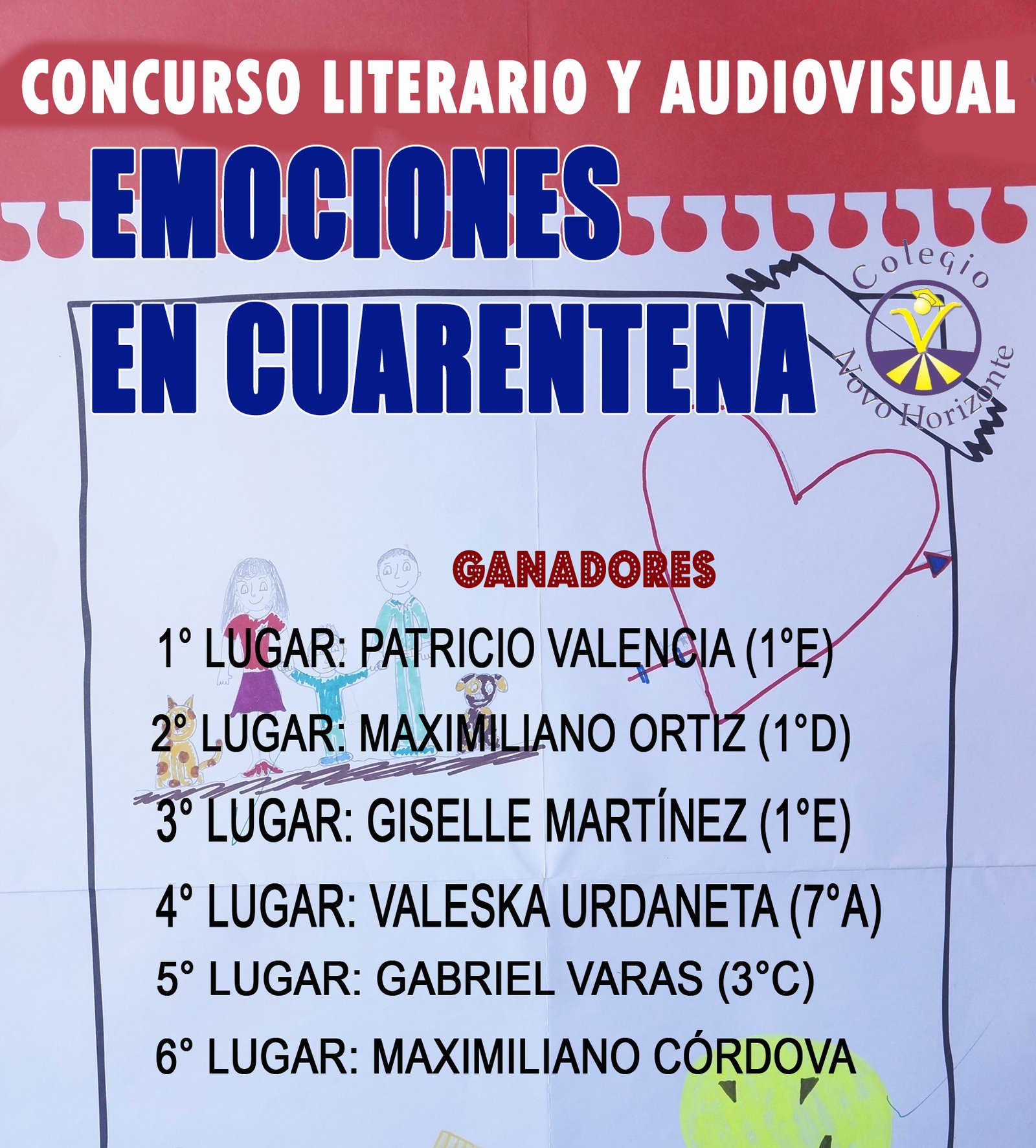 Ganadores del Concurso literario: «Emociones en la Cuarentena»