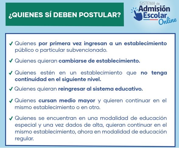 Postula a nuestro Colegio en el Sistema de Admisión Escolar Online