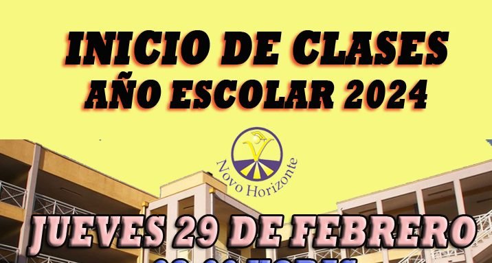 Inicio de clases Año Escolar 2024: Jueves 29 de febrero