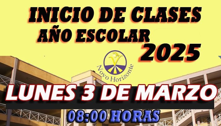 Inicio de clases Año Escolar 2025: Lunes 3 de Marzo